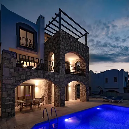 With Pool And Sea View In Yalikavak Bd4148 Villa Bodrum
