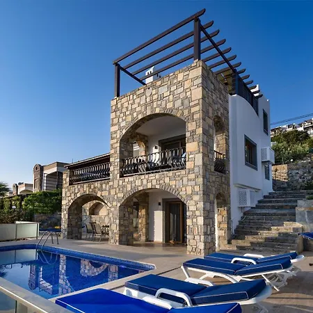 With Pool And Sea View In Yalikavak Bd4148 Villa *